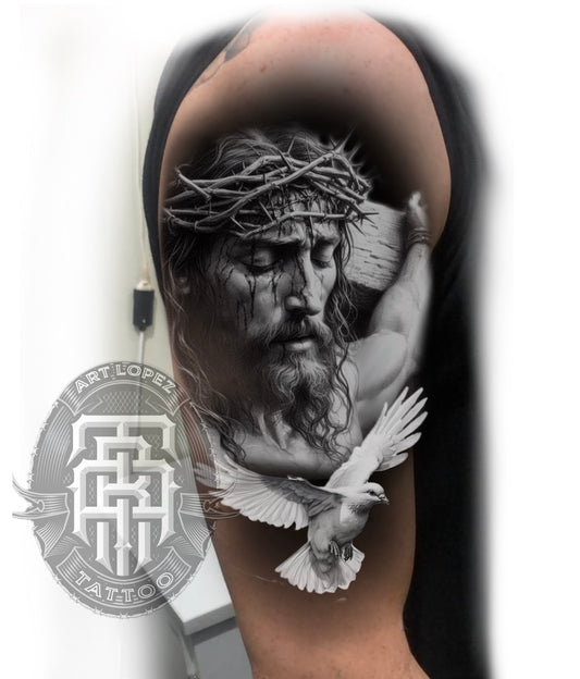 Jesus on the Cross Dove Design